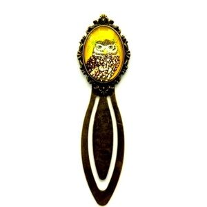 Retro Owl Antique Style Metal Bookmark, NWT, Handmade